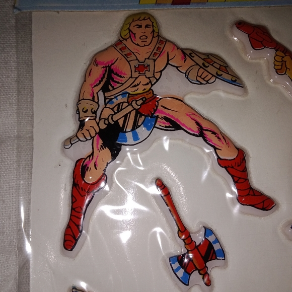 New Old Stock He-Man And The MASTERS Of The Universe Puffy Stickers Unpunched - Picture 4 of 11